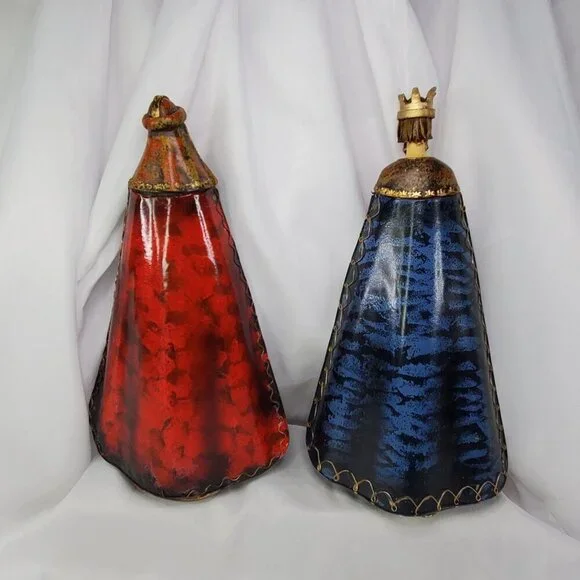 4 Hand-Painted Polystone Nativity Figurines Metal Capes Made in Italy 12" Tall - Picture 7 of 12